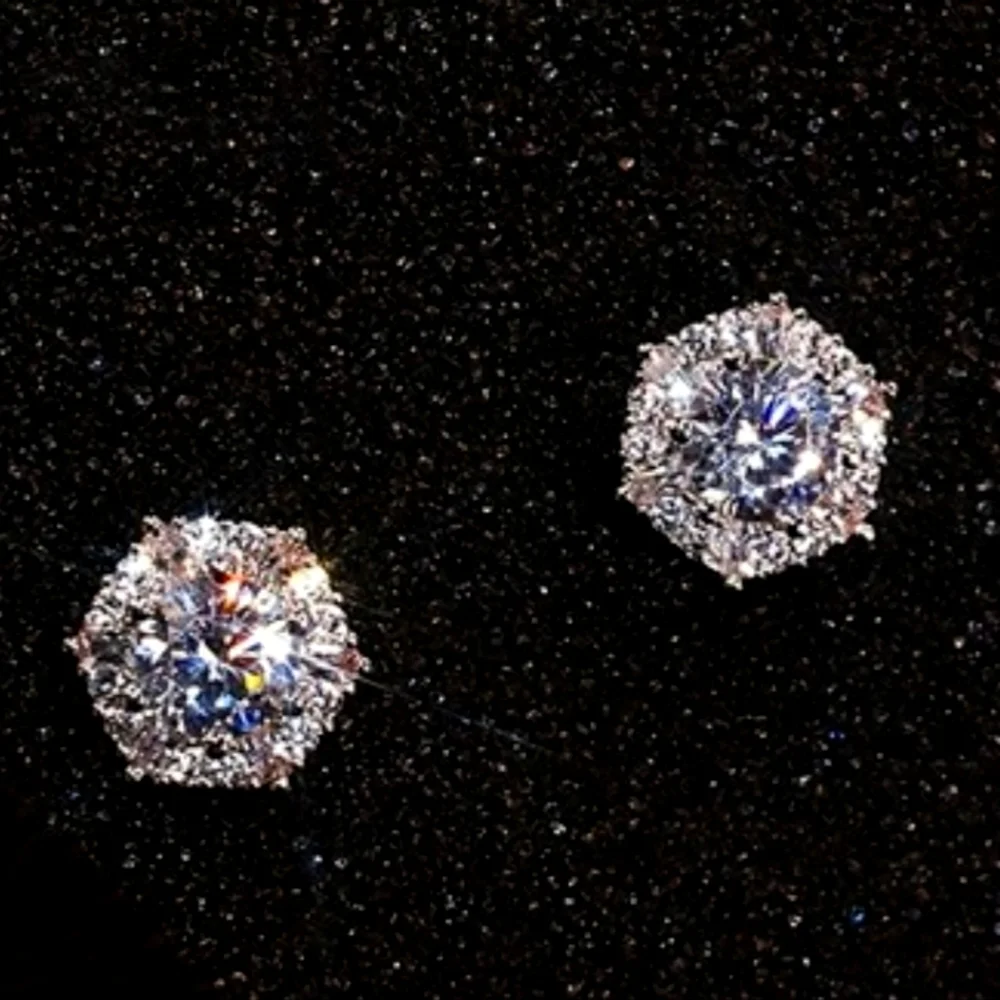*New* Sparkling Stud Earrings - Picture 3 of 5